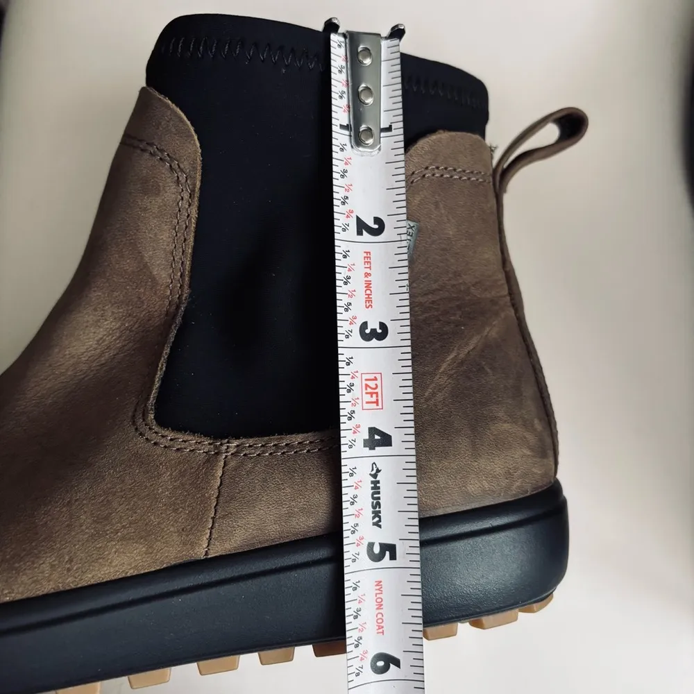 ECCO Soft 7 Tred Chelsea Ankle Birch Brown Black Leather Suede Boots Size 6/6.5 - Image 15