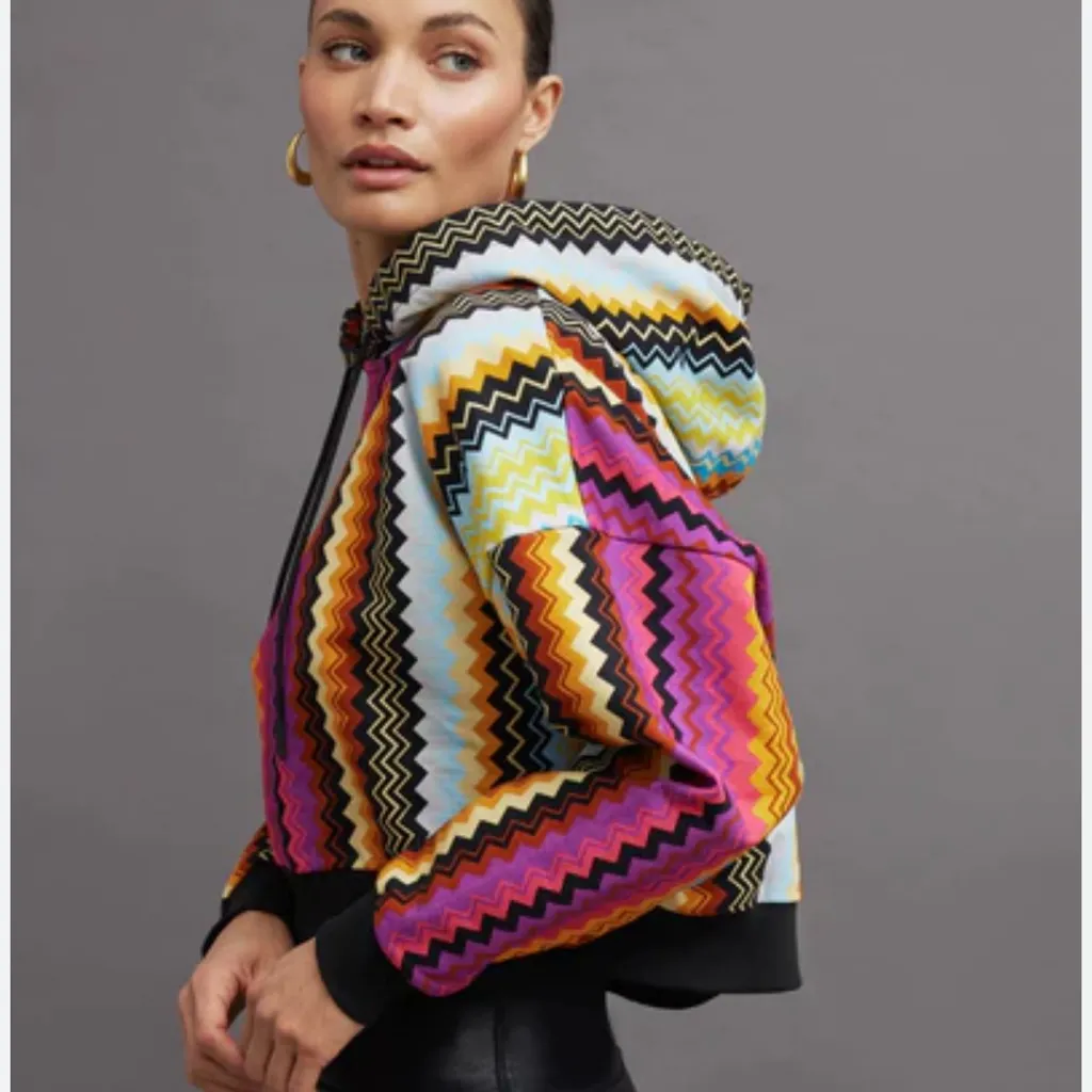 NWT Missoni Chevron Print Cotton Crewneck Sweatshirt Hoodie - Image 9