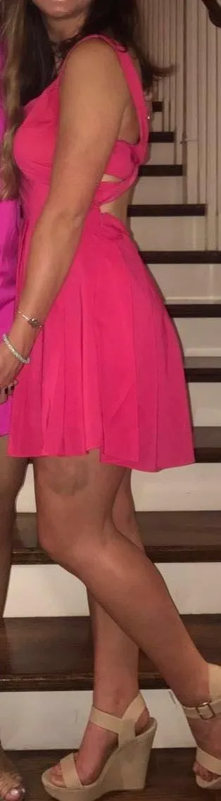 Pink Cocktail Dress Size M - Image 3