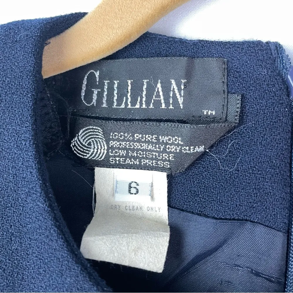 Gillian Women’s Vintage Pleated Wool Dress Cocktail Formal Midi Size 6 - Image 14