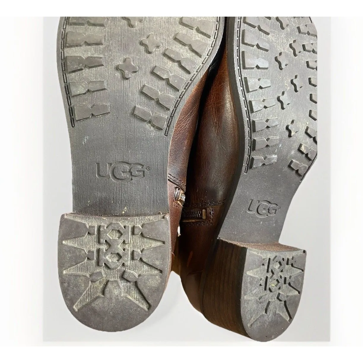 UGG  Penelope Genuine Leather  Sz 8.5 Women Zip Brown S/N 1008710 Ankle Boots - Image 10