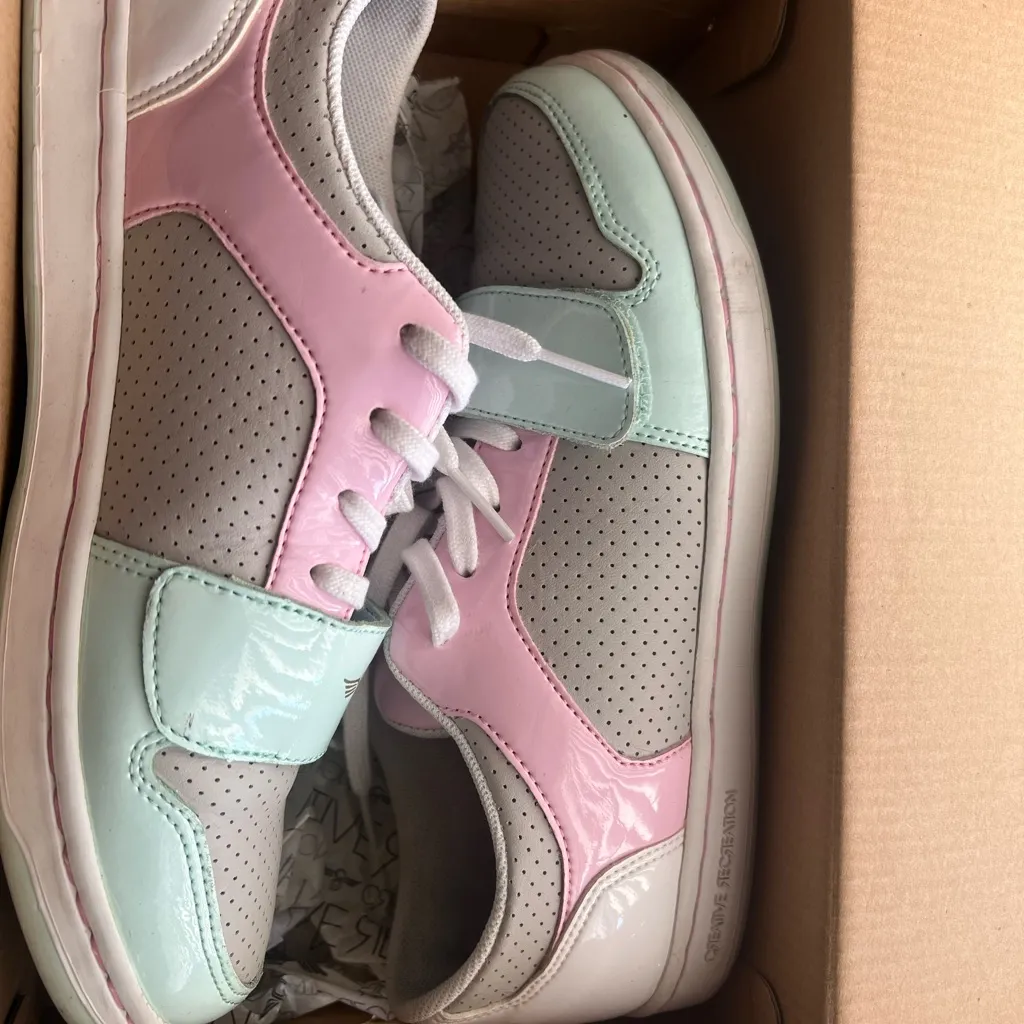 🔥🔥Creative Recreation Fashion Women's Sneakers Size 7L Color Pink/White Pink - Image 4