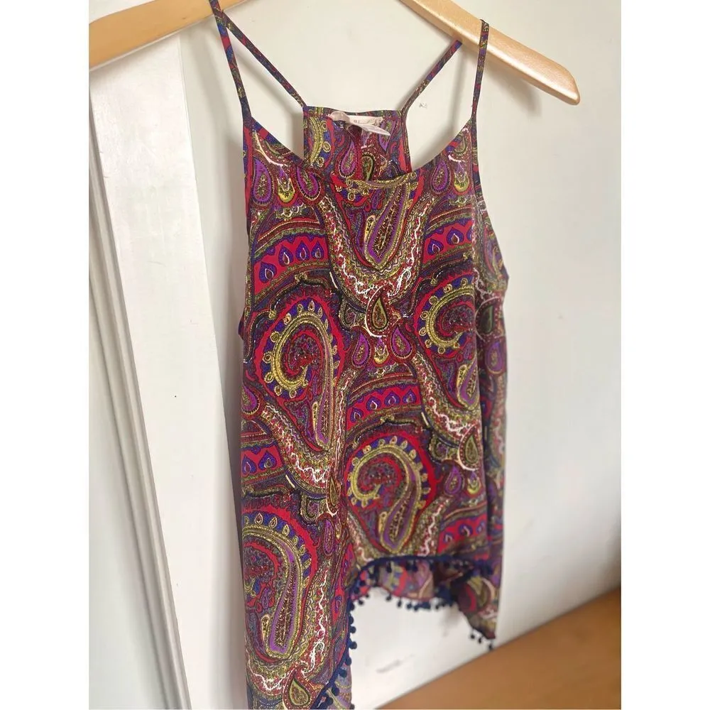 Unique ￼ Paisley ￼Women's Tank Top​​​​​​​​​​​​​​​​​ Red - Image 14