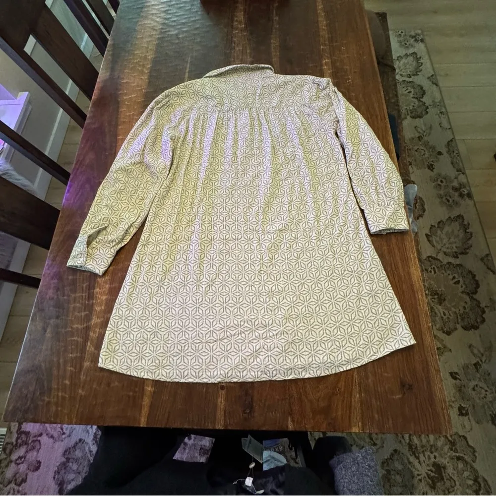 FRNCH Paris Rena Dress Prairie Cottage Dress Button Up Size L Long  Sleeve - Image 2