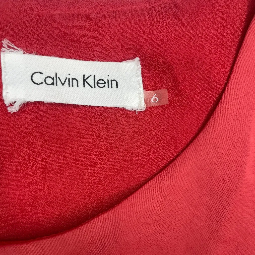 Women's Orange Sheath Midi Dress Sz 6 Career Sophisticated - Image 9