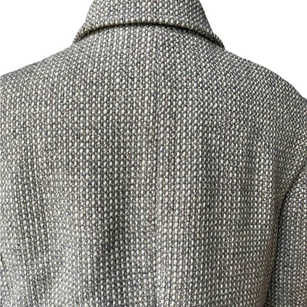 NWT, Talbots Gray tweed Moto Jacket Blazer Career Silver Metallic, Sz 14 - Image 10