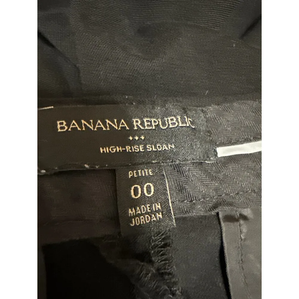Banana Republic Sloan Women's Black Skinny Cropped Trousers Pants Size 00P - Image 4