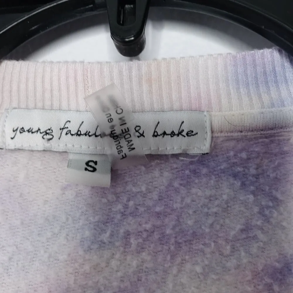Young Fabulous & Broke Juliette Purple Pink Tie Dye Top Size Small - Image 3