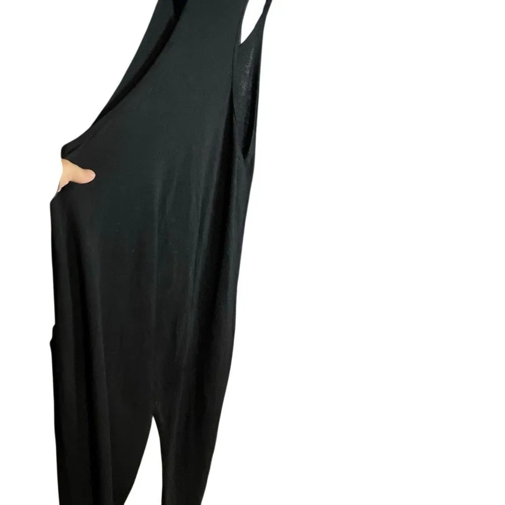 Antistar Black Rayon Blend Jumpsuit with pockets size Large #758 - Image 7