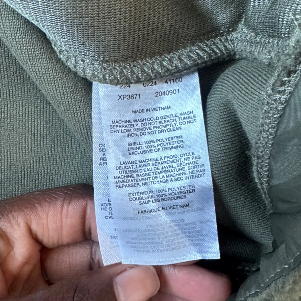 Columbia Green/Tan Half Button Down Sherpa Pullover SIZE XL - Image 5