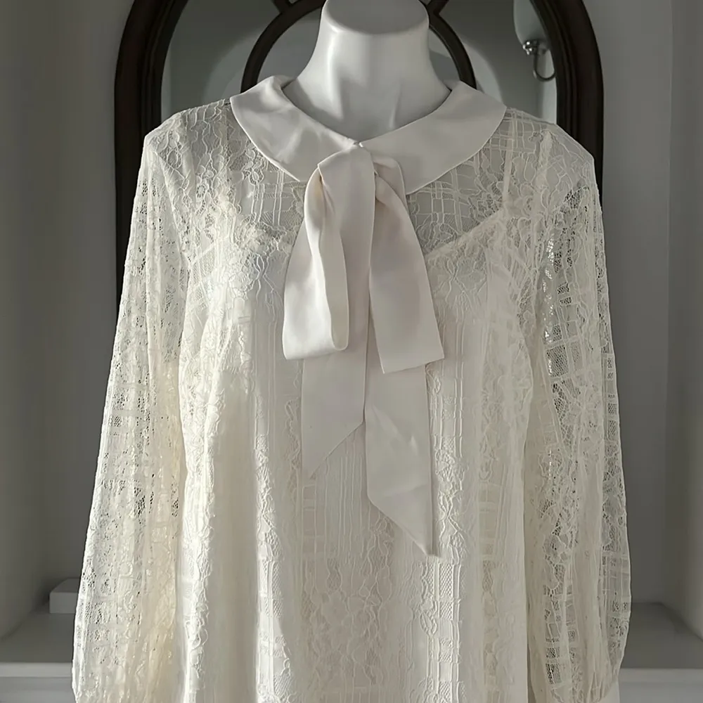 NEW ModCloth Honeymoon Maven Shift Dress in Ivory, Plus Size 1X New w/Tag $159 - Image 9