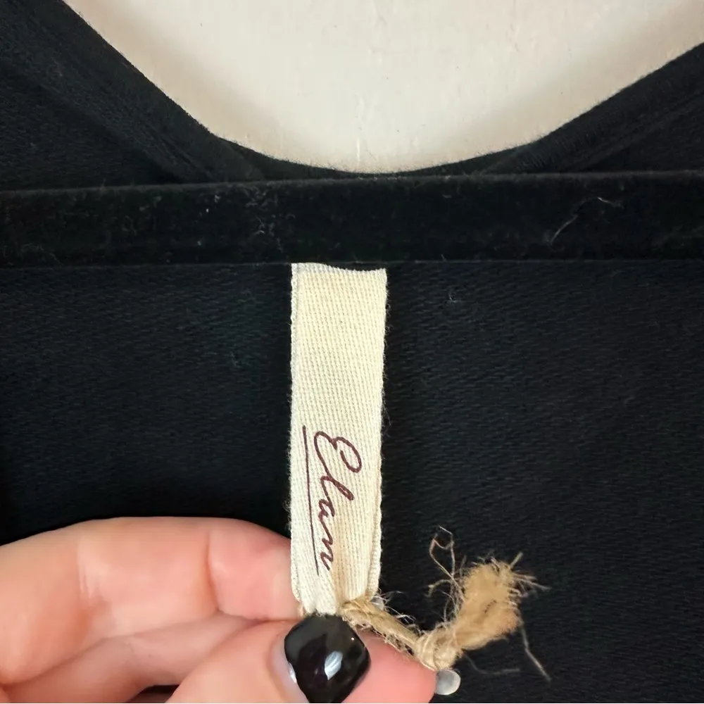 Elan | Black Long Sleeve Cross Over Bodice Soft Romper Size Medium NWT - Image 3