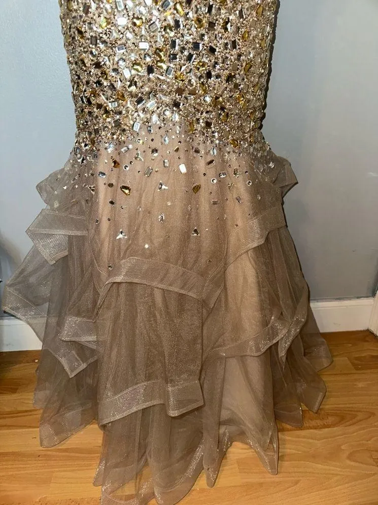 mermaid rhinestone dress - Image 3