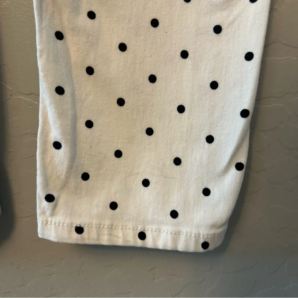 ⭐️Denim Blvd white and black polka dot skinny stretchy jeans size 9 - Image 14