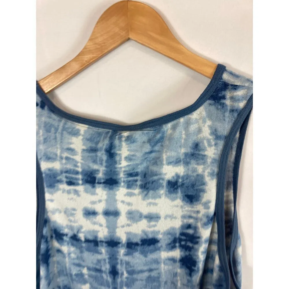 Lucky Brand Blue Tie Dye Tank Size XL - Image 5