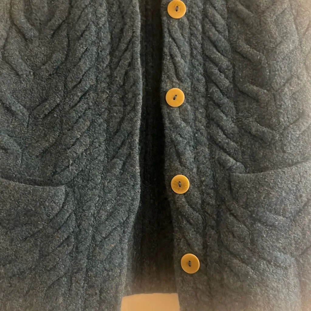 ✨Aran Woollen Mills Sweater Teal Sz Medium Vest✨ Blue - Image 4