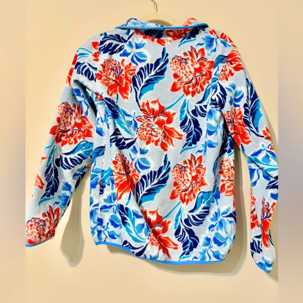 Patagonia Floral Fleece Pullover Manoa Dusk Blue - Image 2