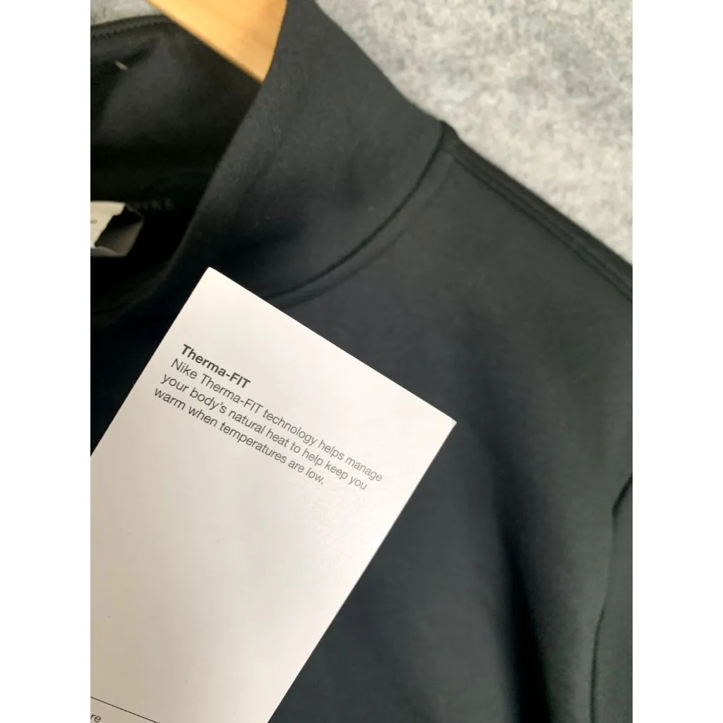 NWT Nike Therma-FIT 1/4 Zip Womens XL Running Top Black Long Sleeve Pullover - Image 8