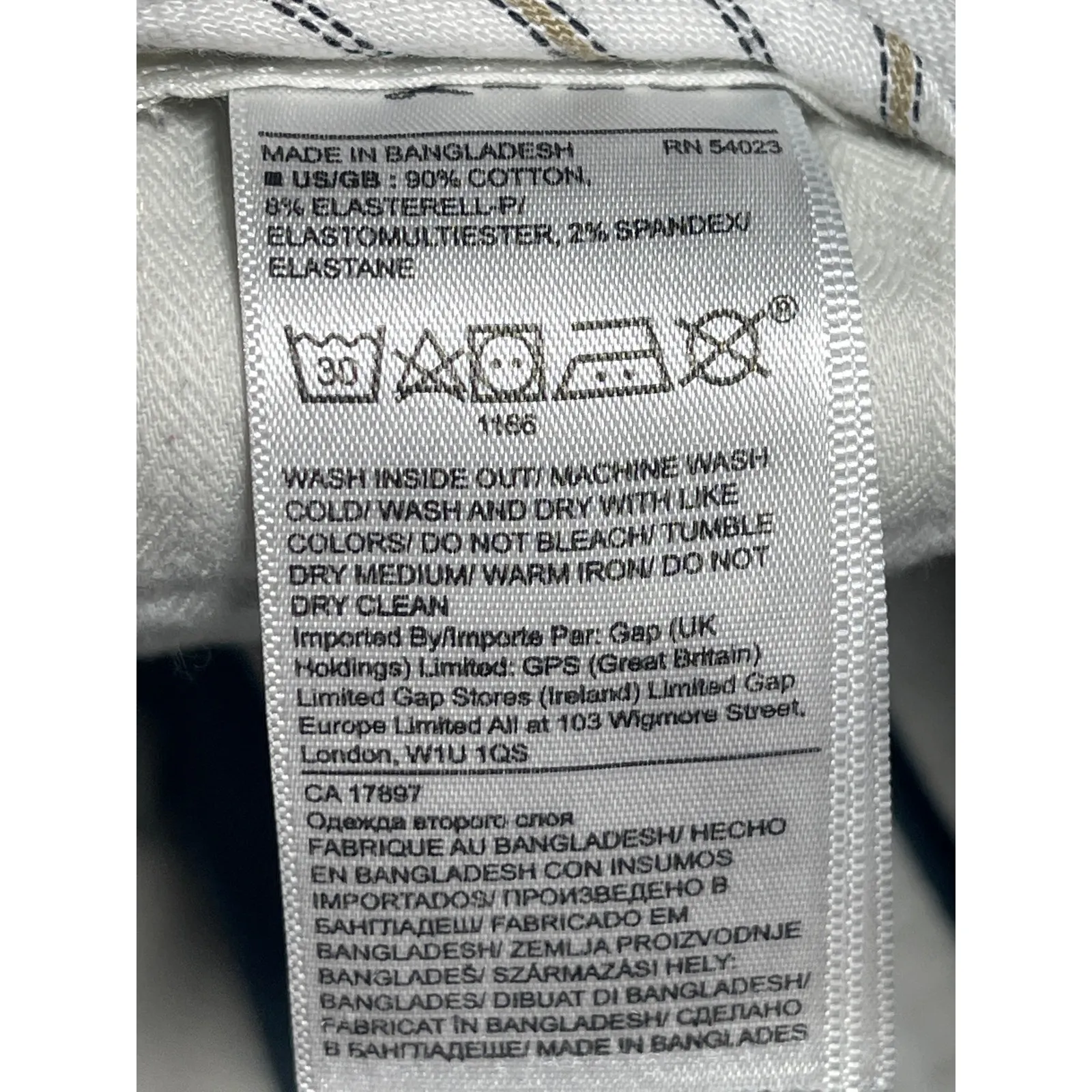 Banana Republic Aiden Blue High Rise Slim Fit Straight Trouser Chino Pants 32x30 - Image 4