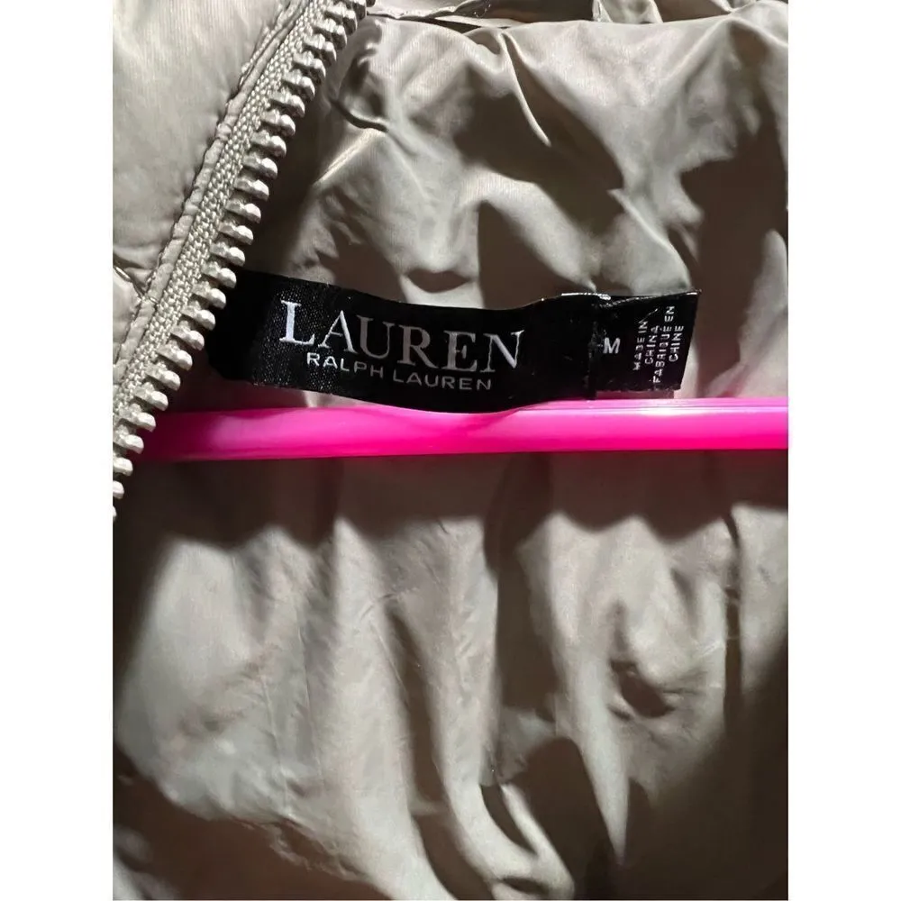 Lauren Ralph Lauren Quilted Down filled hooded jacket style 19964 size med Green - Image 8