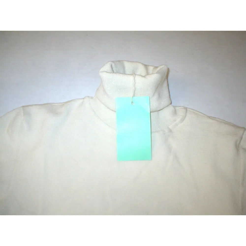 NWT New Womens 6 RED Valentino Off White Beige LS Turtleneck Italy 42 Top Design - Image 6