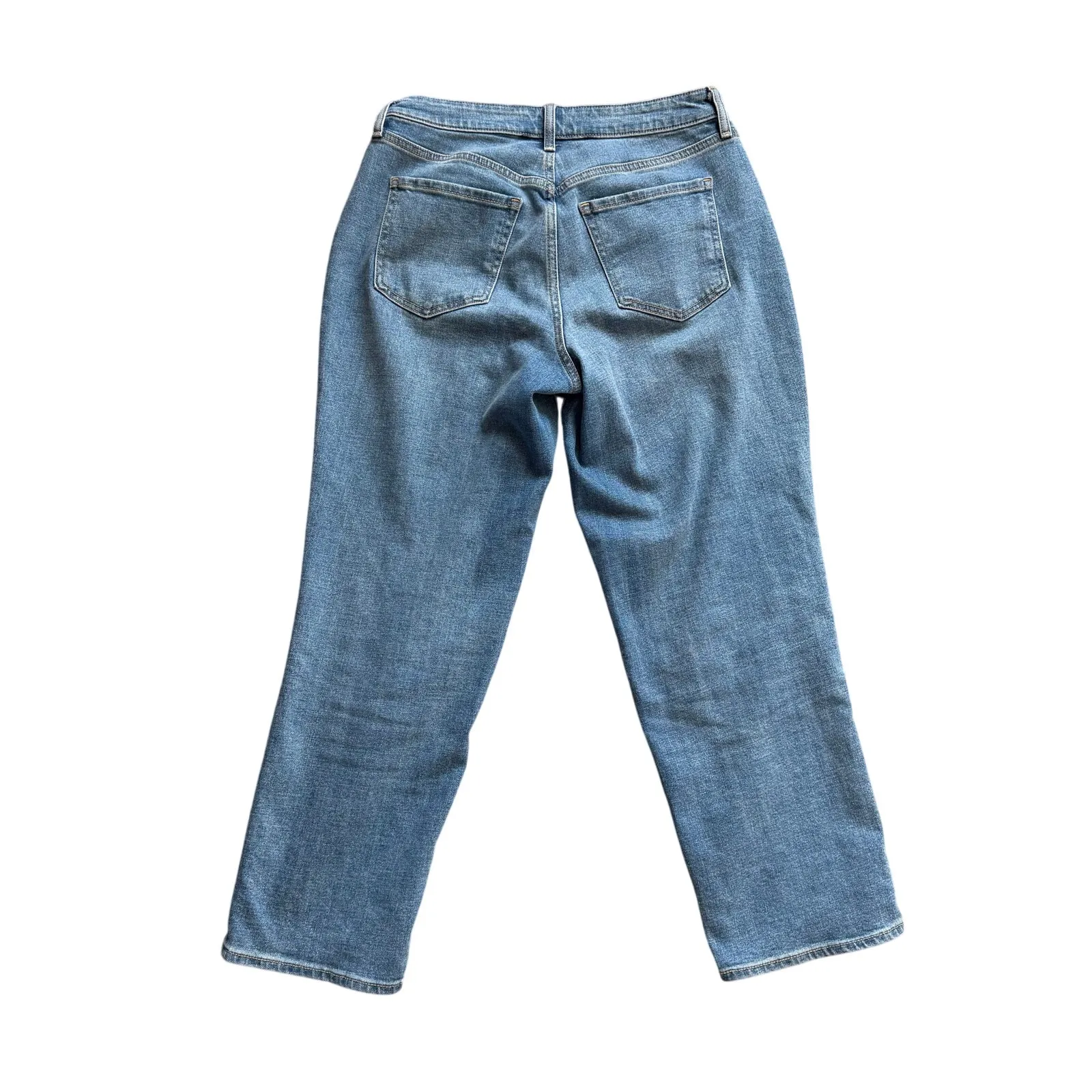 Old Navy Womens Curvy High-Waisted OG Loose Jeans Medium Wash Denim Sz 10 Petite - Image 4