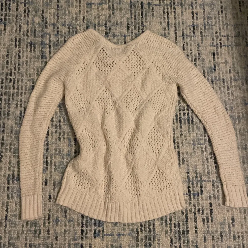 American Eagle outfitters Cotton knit White/Cream sweater - Image 5