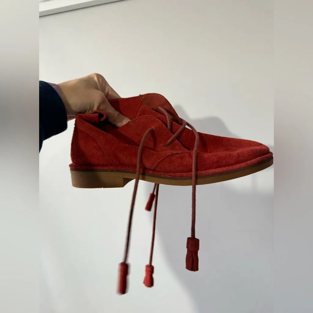 Hush Puppies Cyra Catelyn Suede Chukka Boots Booties Hippie Boho Rust Orange 7.5 - Image 6