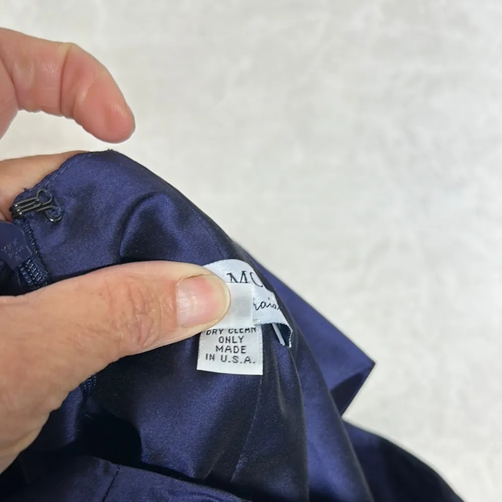 Elegant Blue Scoop Neck Sleeveless Mini Dress Formal, Bridesmaid or Evening out Size 12 - Image 11