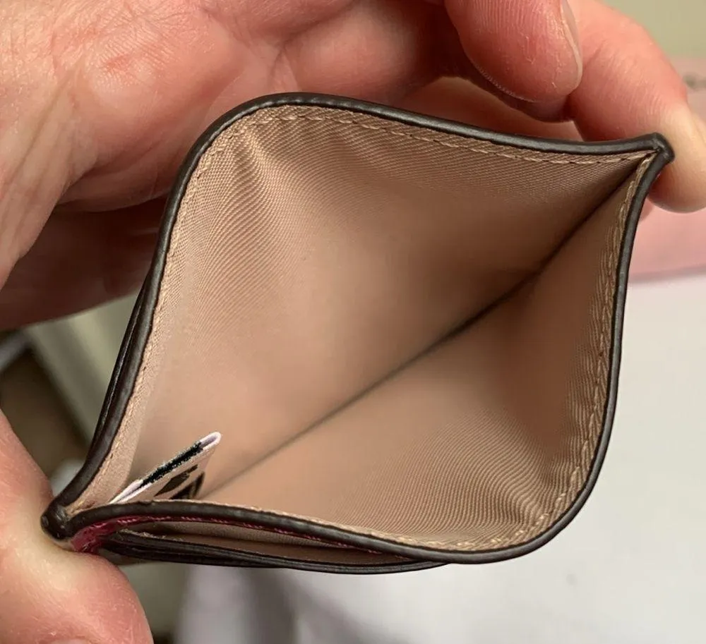 Kate Spade Sylvia Croc Embossed Cardholder Wallet- Berry Blitz - Image 5