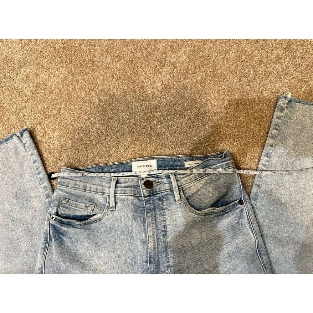 FRAME Le Sylvie Waist Ankle Slender Straight Leg Jeans in Pali Size 28 - Image 10