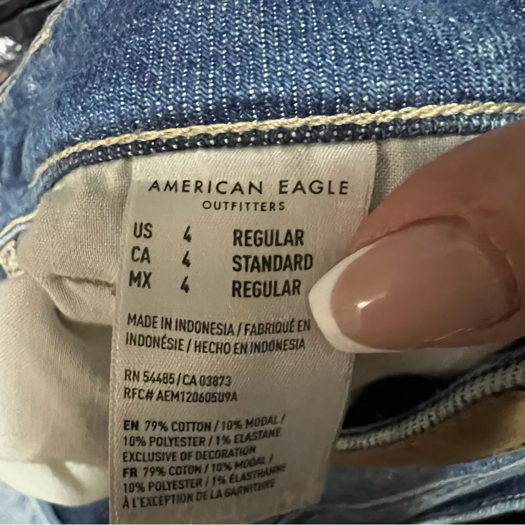 Stretch Hi Rise Ripped Distressed Mom Jeans - Image 14