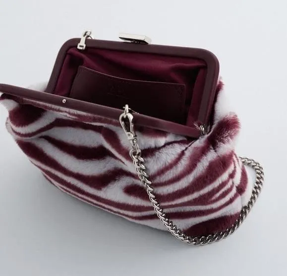 Animal Zebra Print Crossbody Bag Purse - Image 5