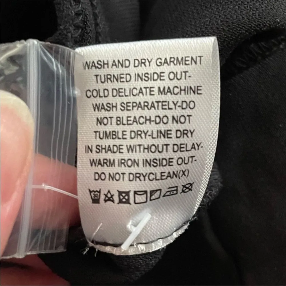 REVOLVE L’ACADEMIE High Waisted Black Front Slit Hanriette Trousers Pants Sz S - Image 13