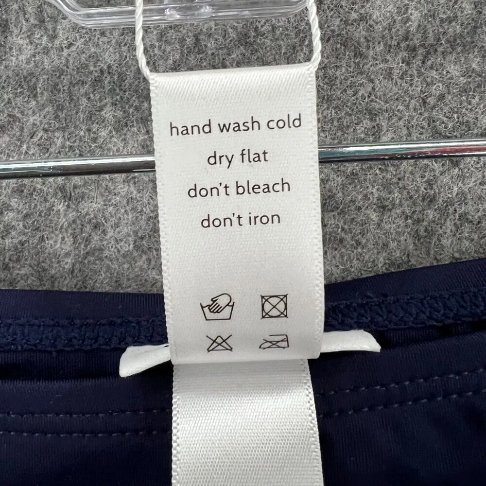 Andie Swim Bikini Bottom Womens S Navy Blue High Waist Stretch Full Coverage NEW - Image 11