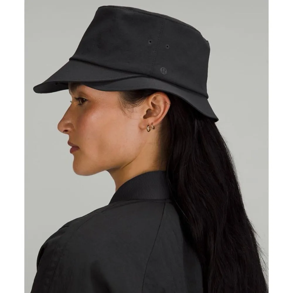 Lululemon Women's Wide Brim‎ Bucket Hat Black Small Medium - Image 2