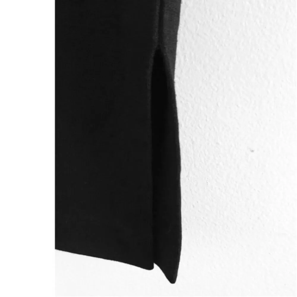 St John Caviar Wool Blend Knit Pencil Skirt Black 10 - Image 9