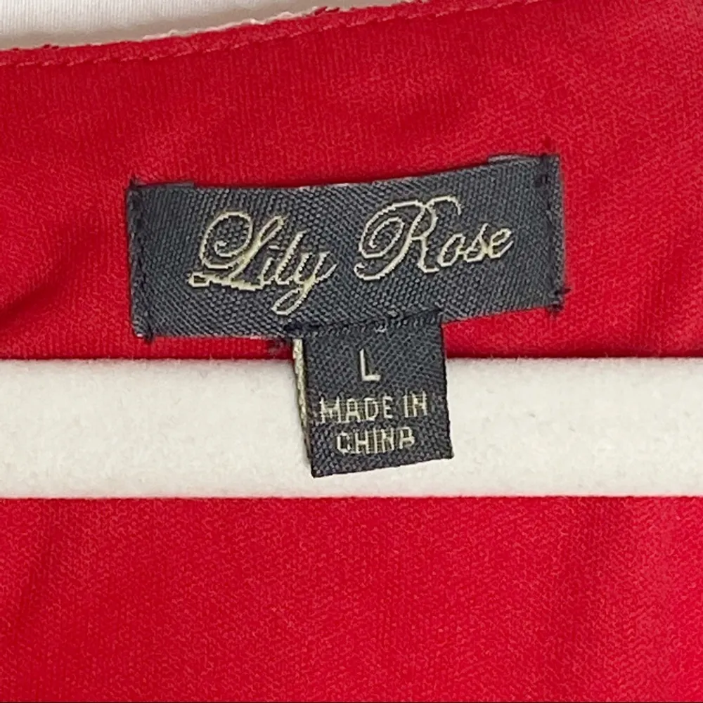 Lily Rose Red High Low Sleevless Dress Size Large - Image 2