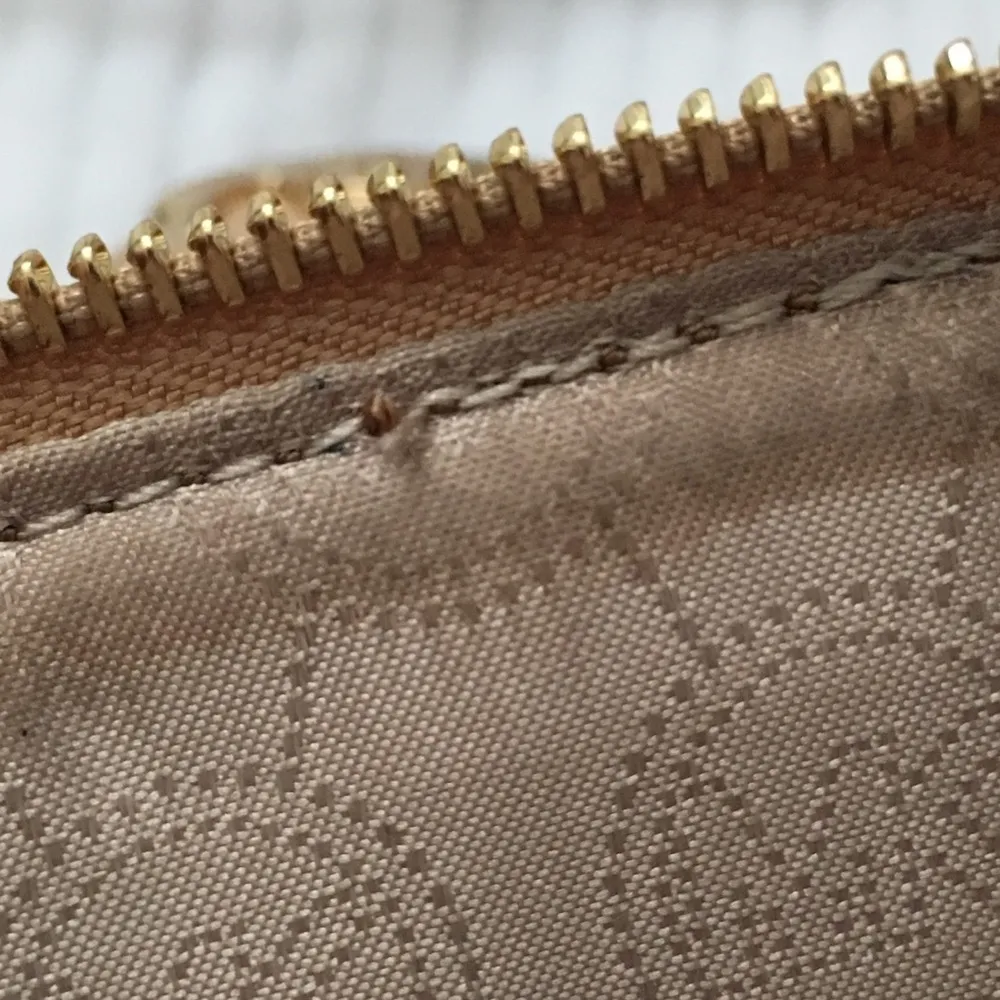 MK Fulton Saffiano Gold Messenger Crossbody Bag - Image 8