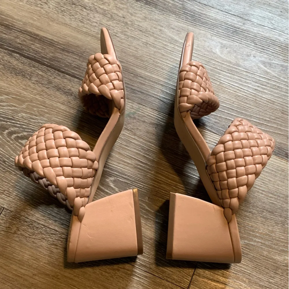 Steve Madden Tielo Woven Fashion Texture Straps Slide Stacked Heeled Sandals 9 - Image 7