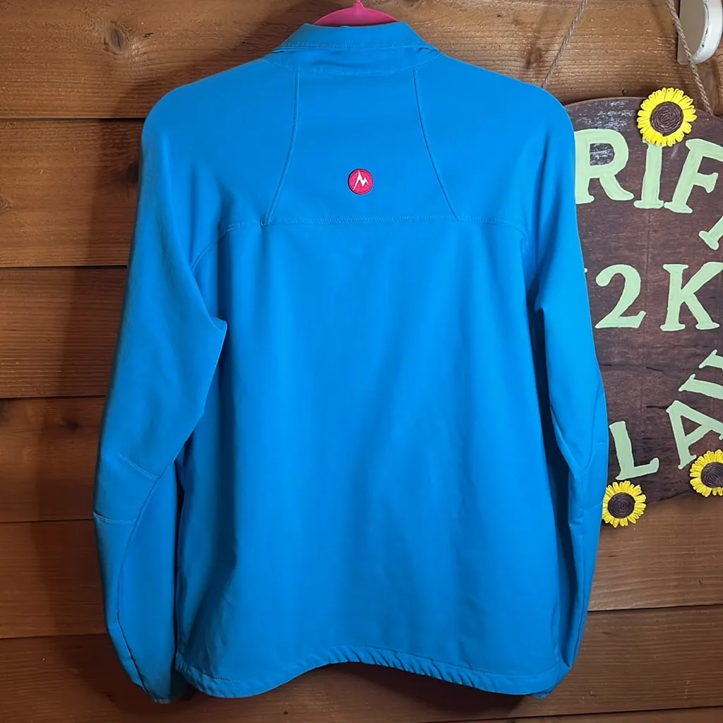 Marmot Tempo Zip Soft Shell Jacket Hike Outdoor Blue Pink water repellent - Image 3