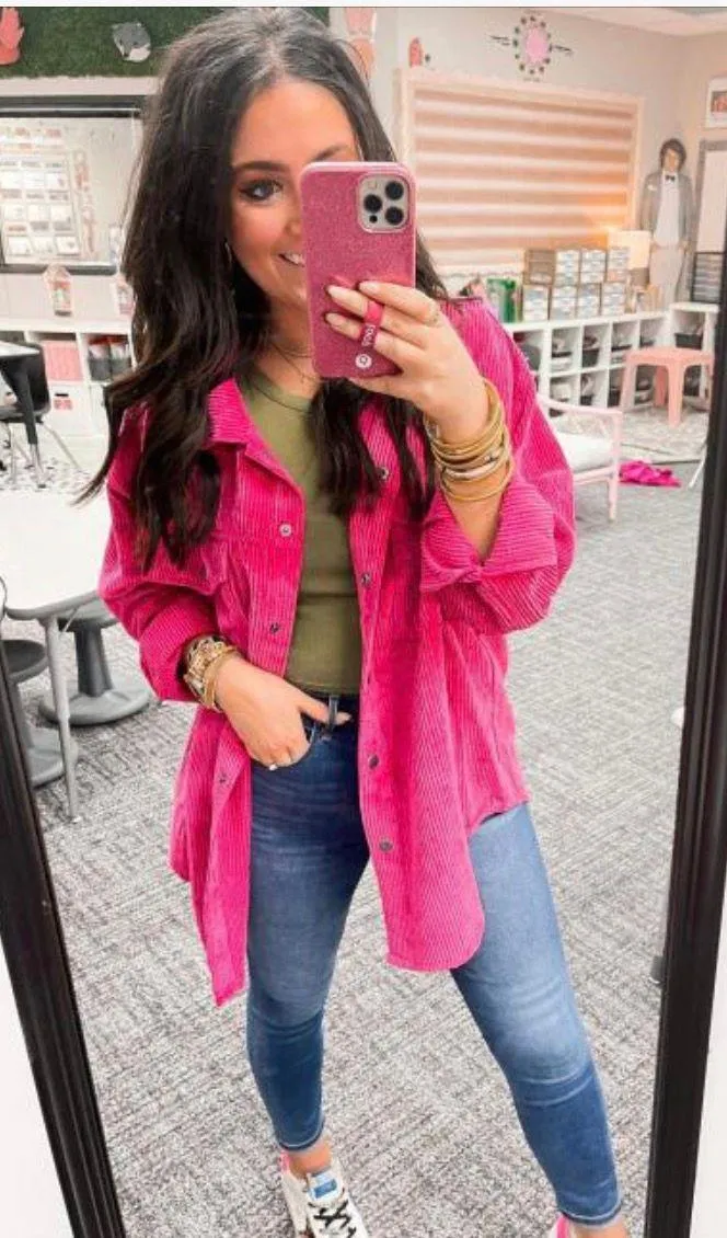 Target NWT Pink Corduroy Jacket - Image 3