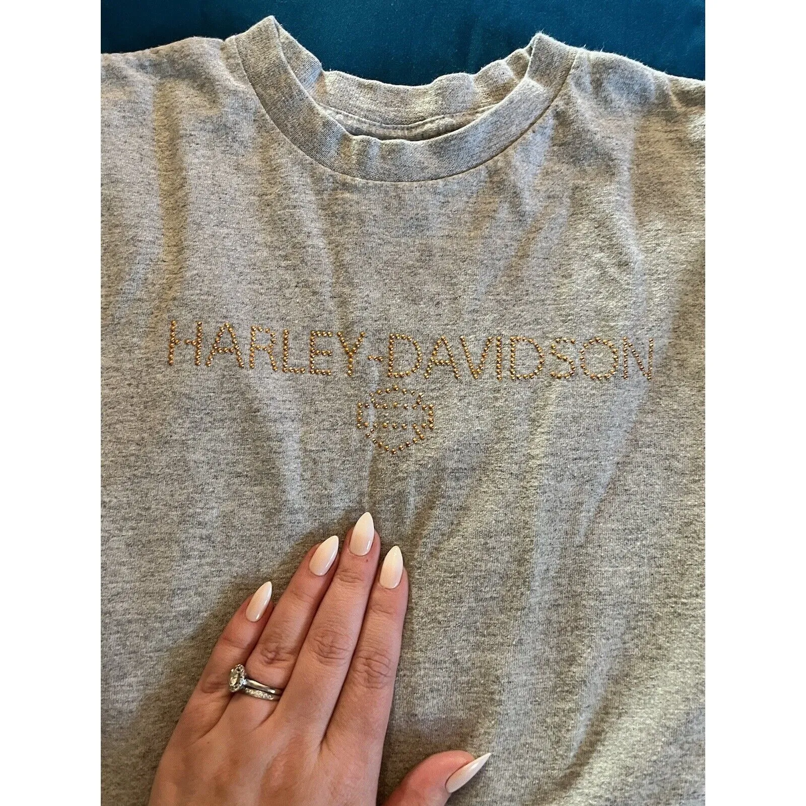 Vtg Harley Davidson Gray T - Image 4