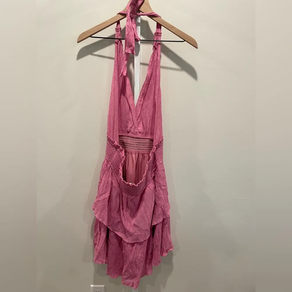 idem Ditto  Ruffle Halter Mini Dress Size L - Image 6