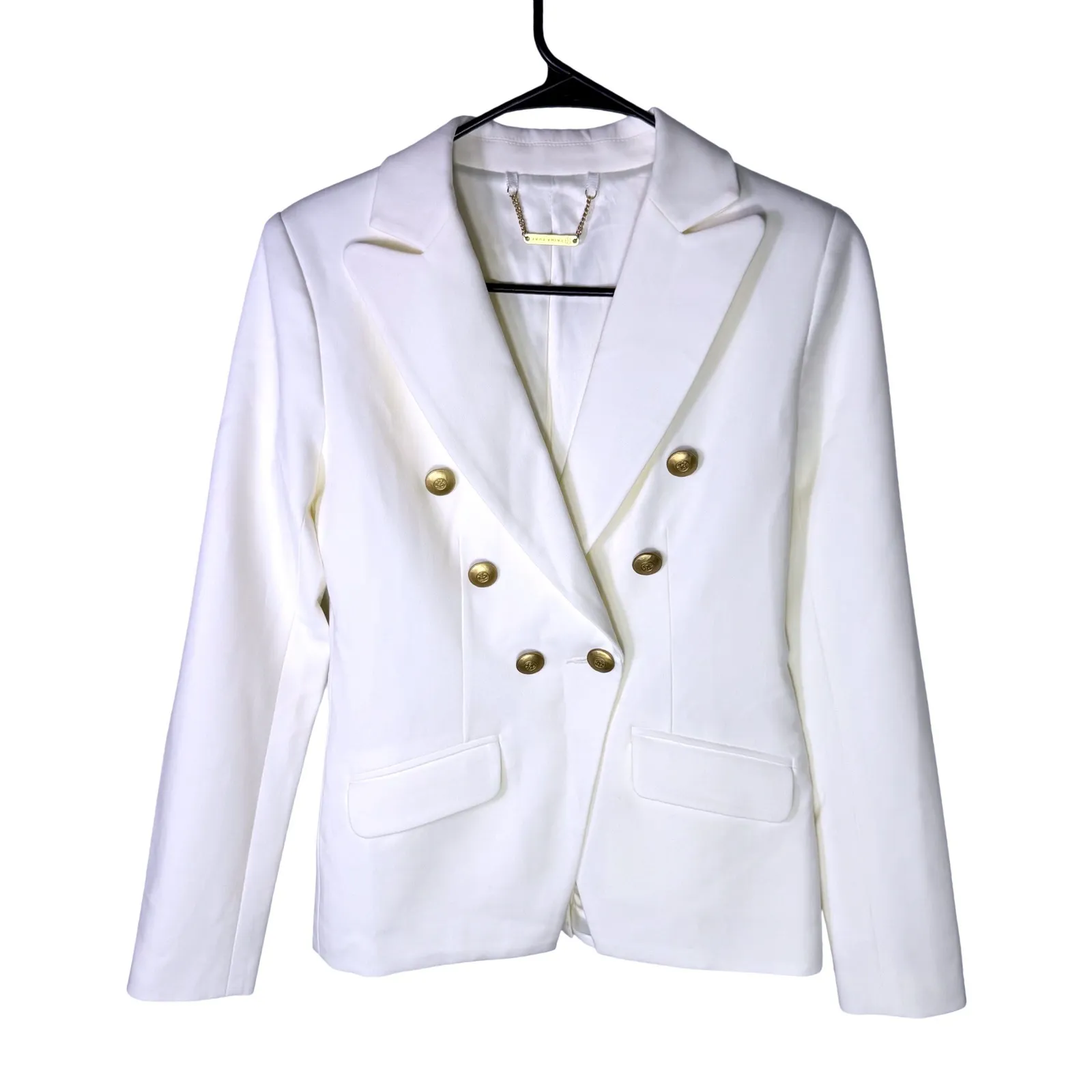 NWT Trina Turk Winter White Double Breasted Blazer Jacket Size 0 - Image 4
