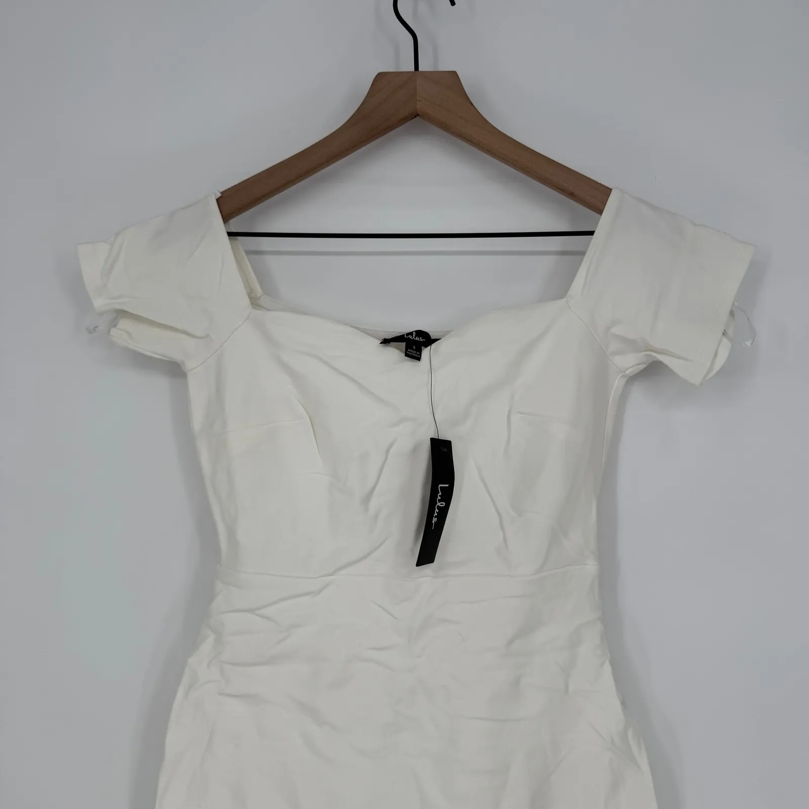 Lulus How Much I Care Ivory Off-The-Shoulder Midi Dress Size S - Image 4