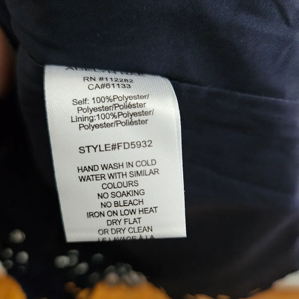 Adelyn Rae Harper Lace Mini Dress Cocktail Scallop Navy Blue Empire-waist V-neck - Image 11