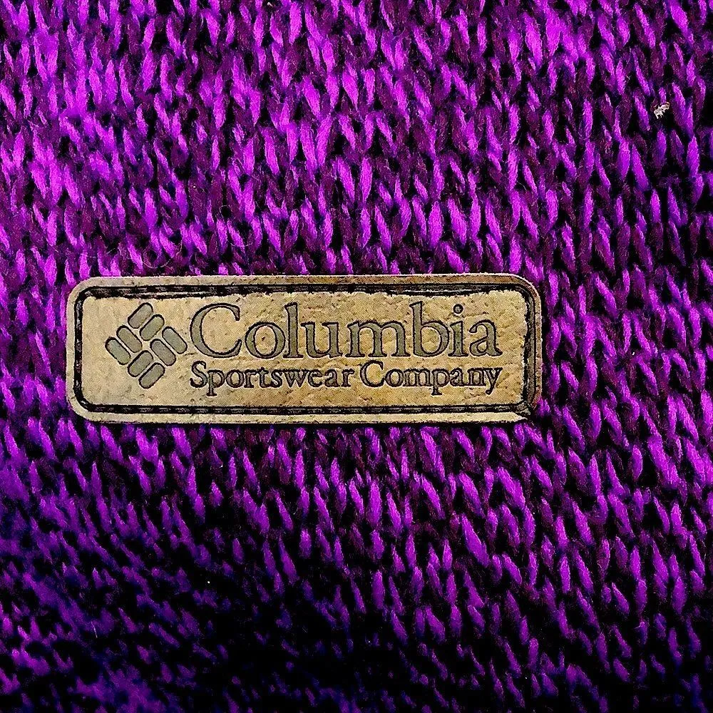 COLUMBIA Womens Raspberry Wine Knit Full Zip Fleece Lined Zip Pockets Hoodie Lrg - Image 14