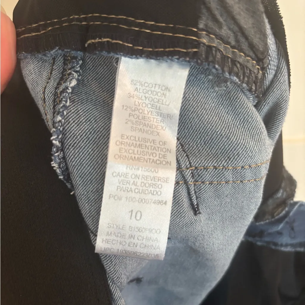 Democracy Dark Blue Straight Leg Crop Jeans Stretch Absolution Size 20 - Image 4