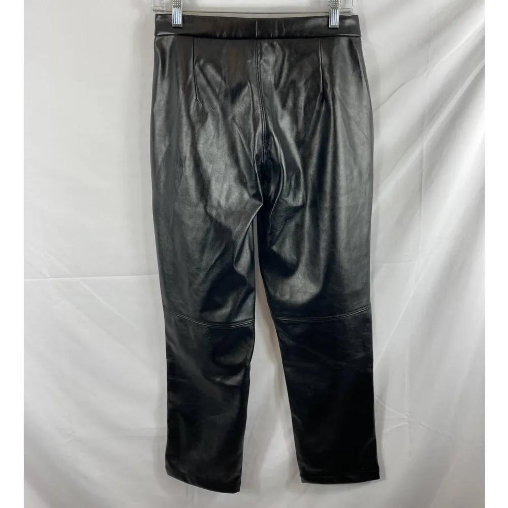 NWOT H Halston Faux leather straight leg pants S - Image 6